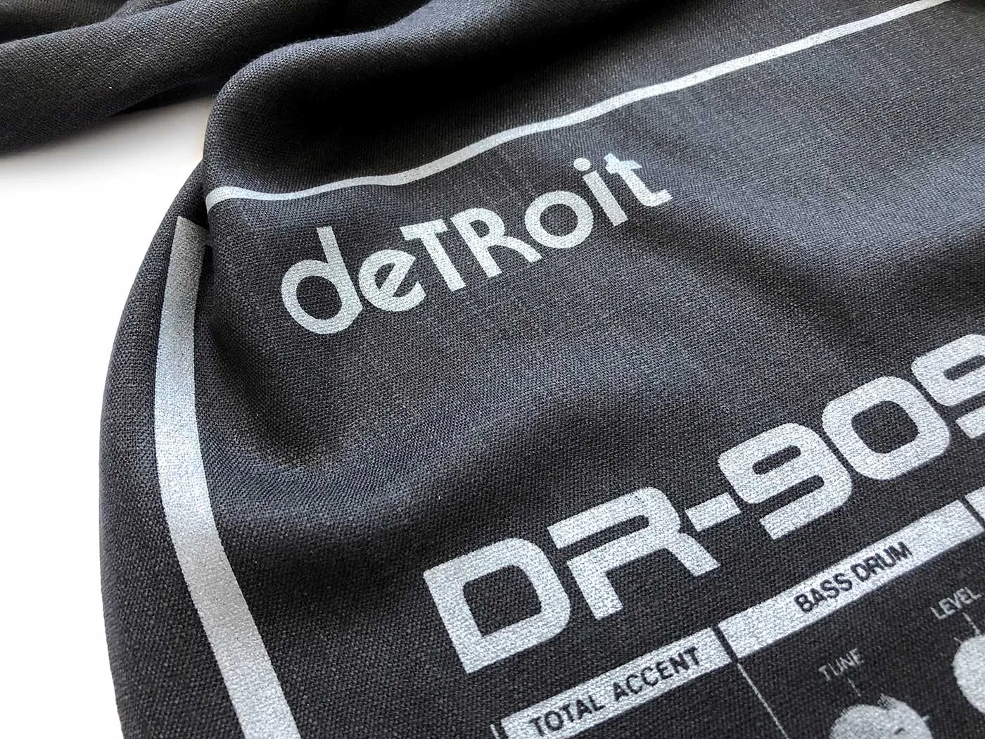 909 Drum Sequencer Scarf, Detroit DR-909 Linen-Weave Pashmina