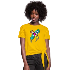 Abstract Monsters Women's Knotted T-Shirt