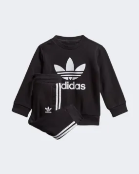 Adidas Crew Sweatshirt Infant-Unisex Originals Suit Black/White Ed7679