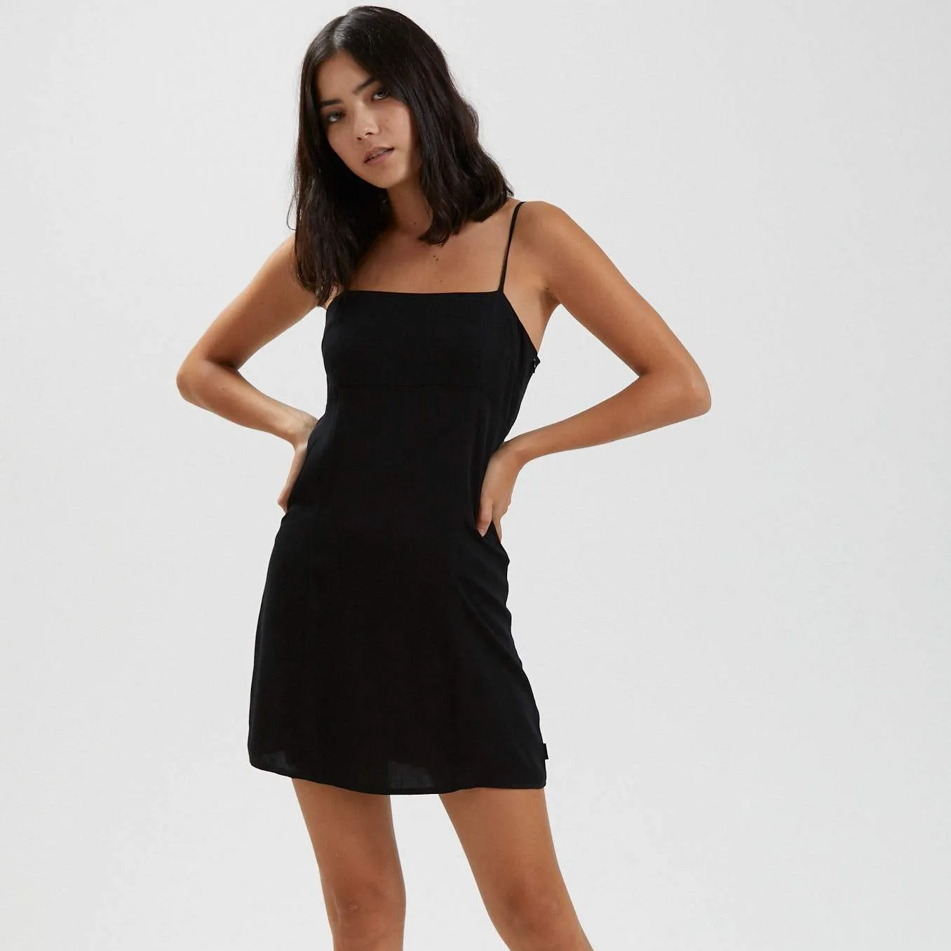 Afends Womens Lola - Recycled Mini Dress - Black