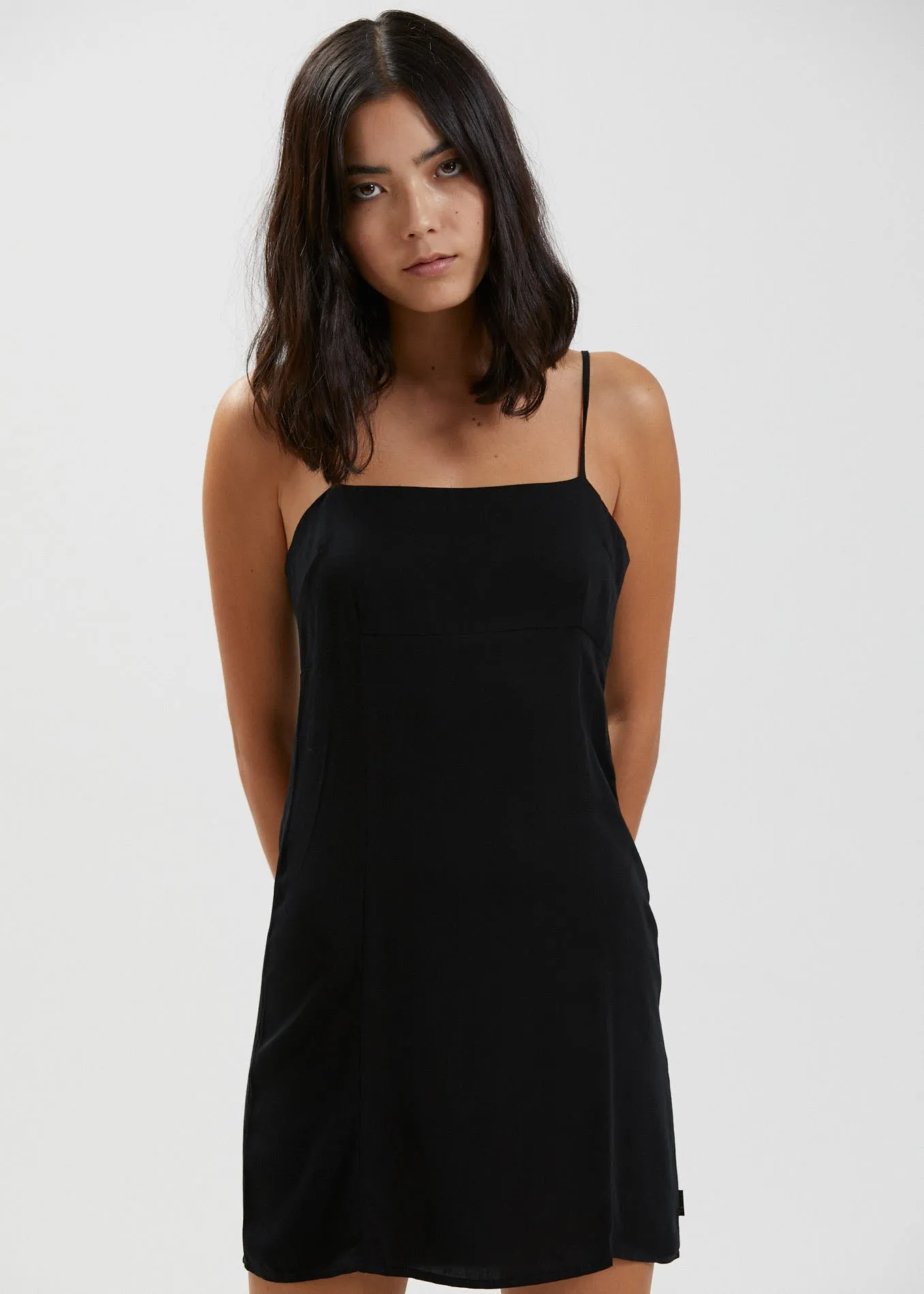 Afends Womens Lola - Recycled Mini Dress - Black