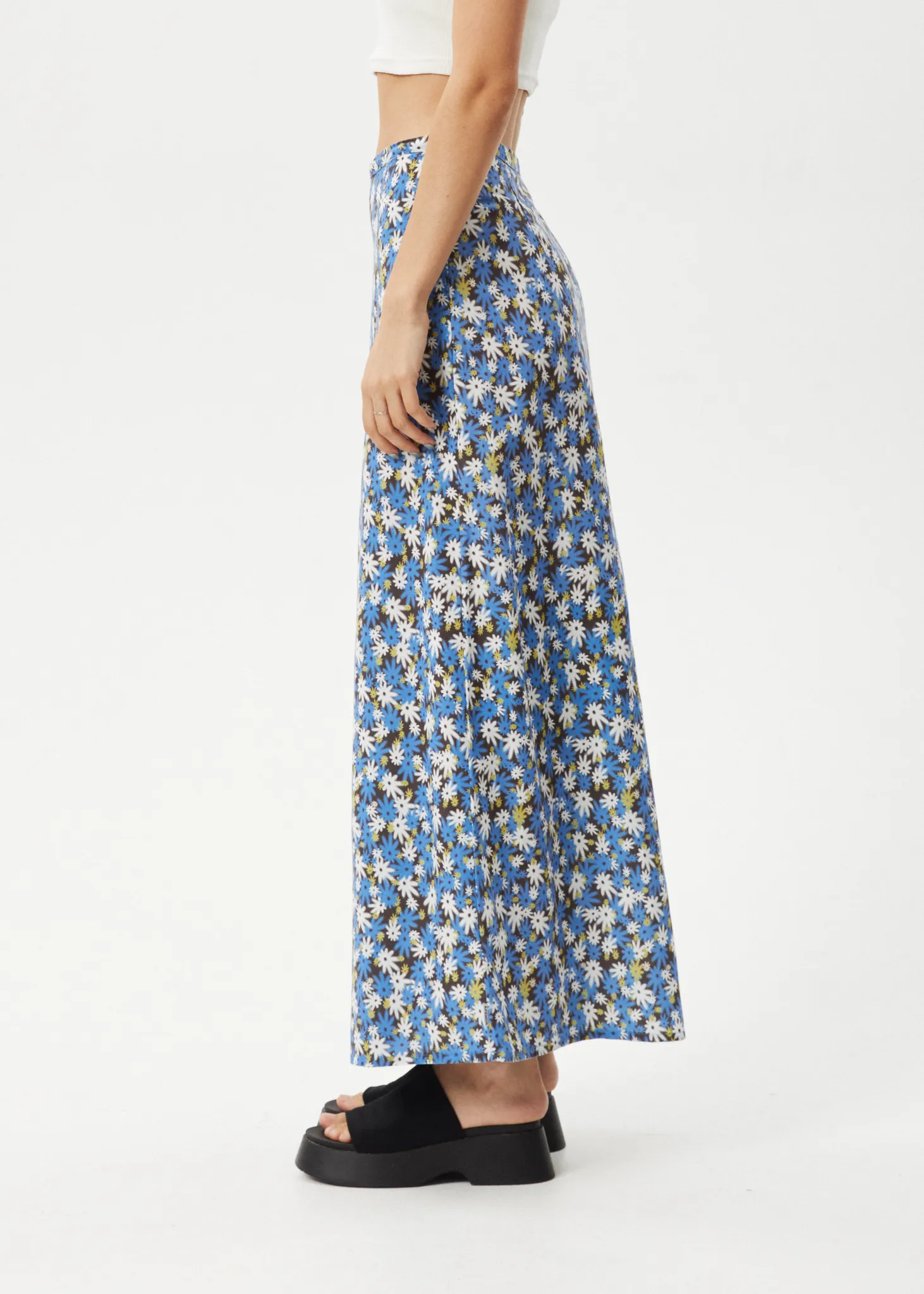 AFENDS Womens Petal - Maxi Skirt - Lake Floral