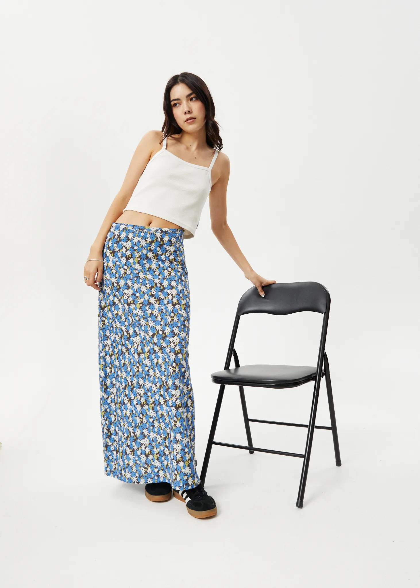 AFENDS Womens Petal - Maxi Skirt - Lake Floral