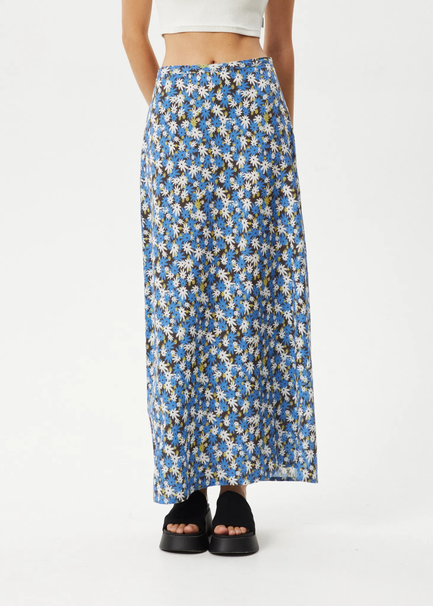 AFENDS Womens Petal - Maxi Skirt - Lake Floral