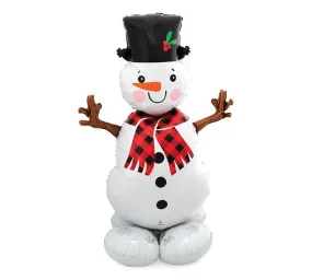 Airloonz Snowman with Scarf 55 inch Balloon