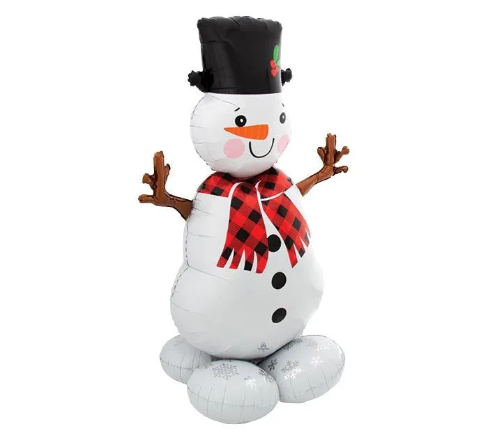 Airloonz Snowman with Scarf 55 inch Balloon