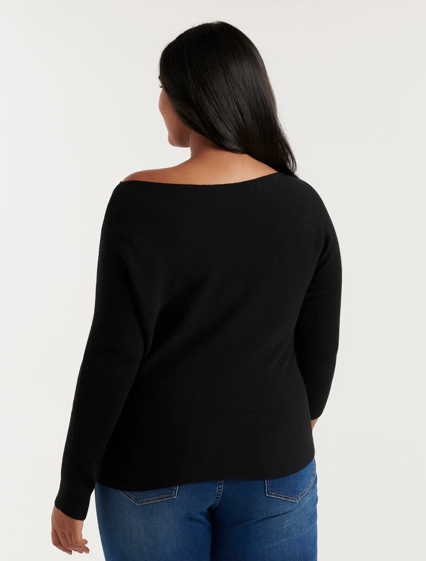 Ali Curve Tipped Shoulder Knit