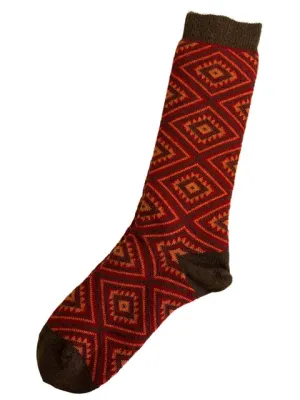 Alpaca Socks in Art Deco Brown - Medium