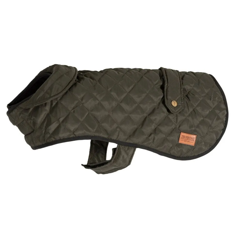 Ancol Heritage 35cm Green Quilted Blanket Dog Coat - Small/Medium