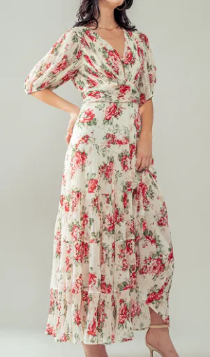 Antoinette Tiered Floral Dress