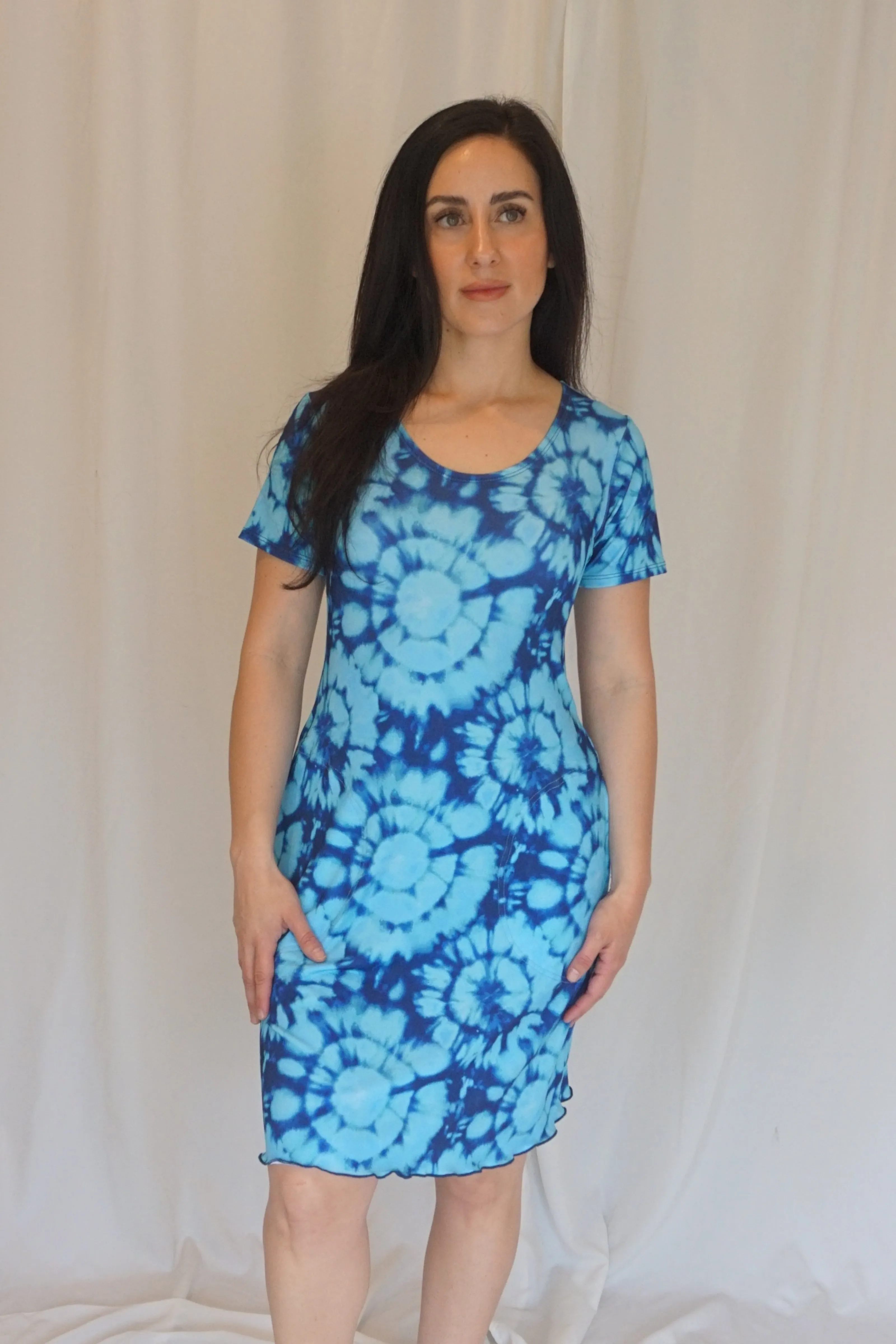 Aqua Deep Cabana Dress w/pockets