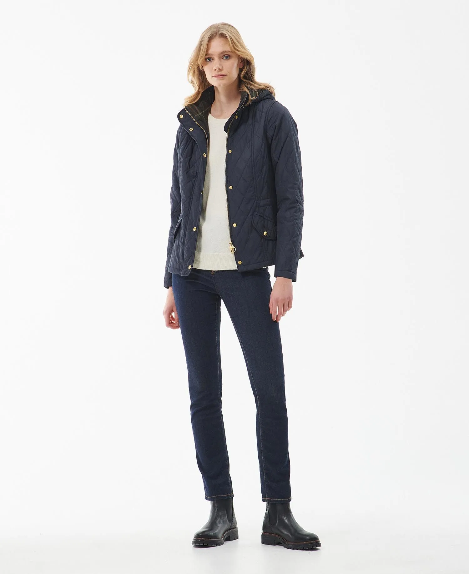 Barbour Millfire Quilted Jacket - Navy Classic