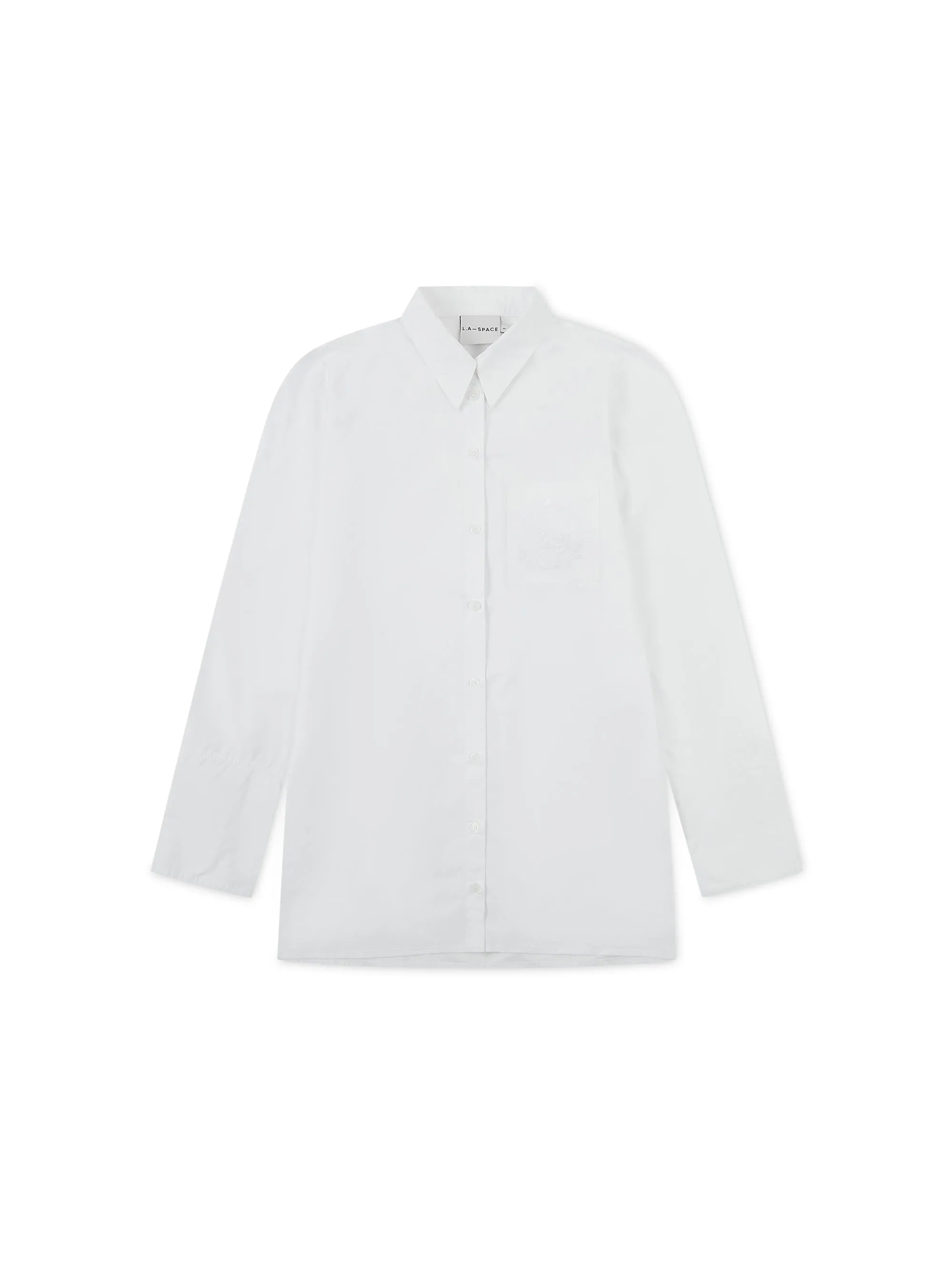 'BASTILLE' COTTON POPLIN A LINE SHIRT WHITE