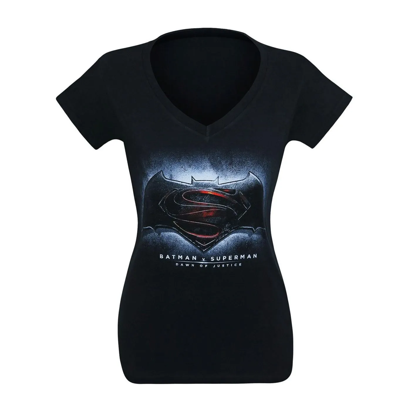 Batman Vs Superman Symbol Women's V-Neck T-Shirt