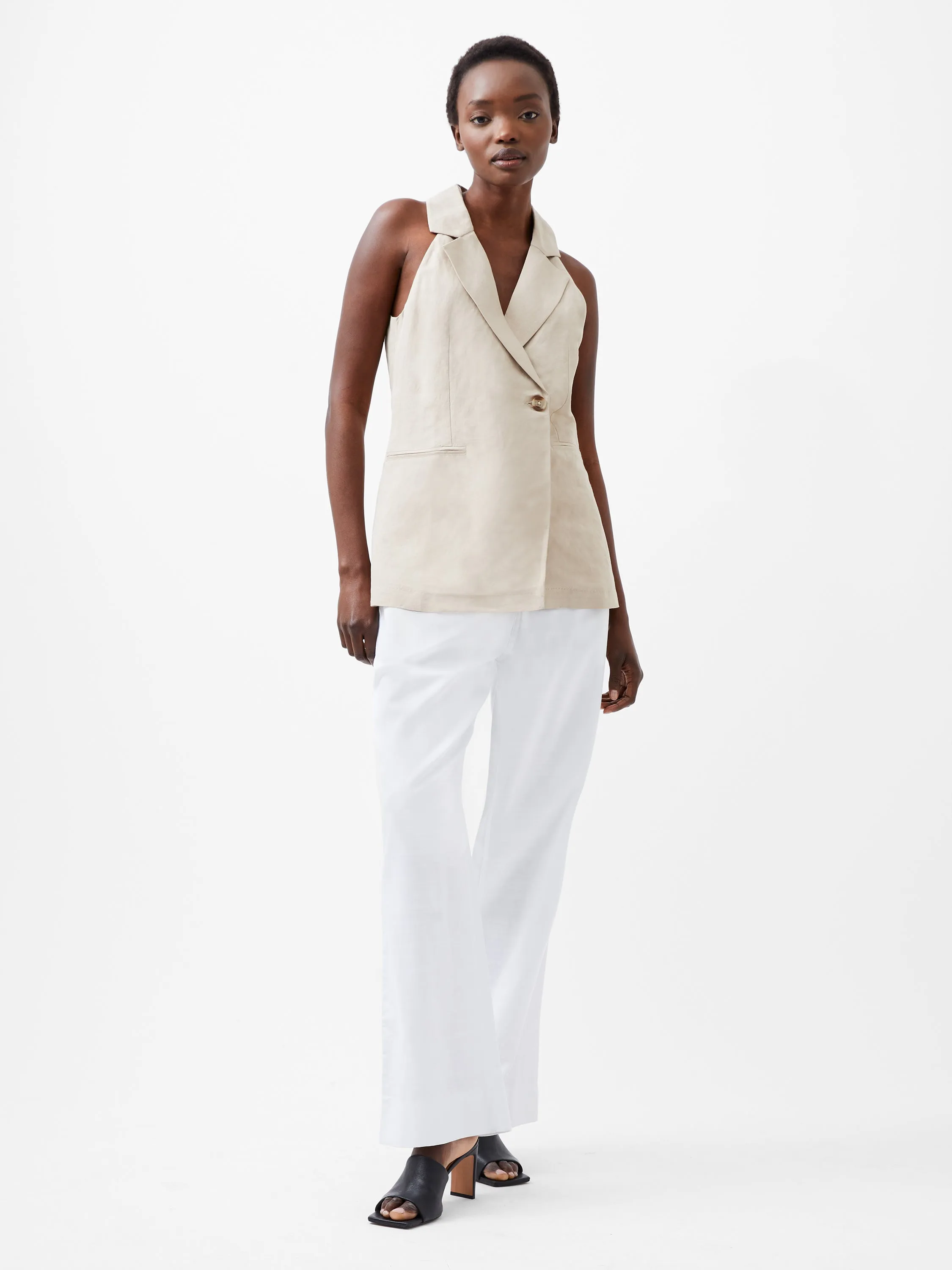 Birdie Linen Halterneck Vest