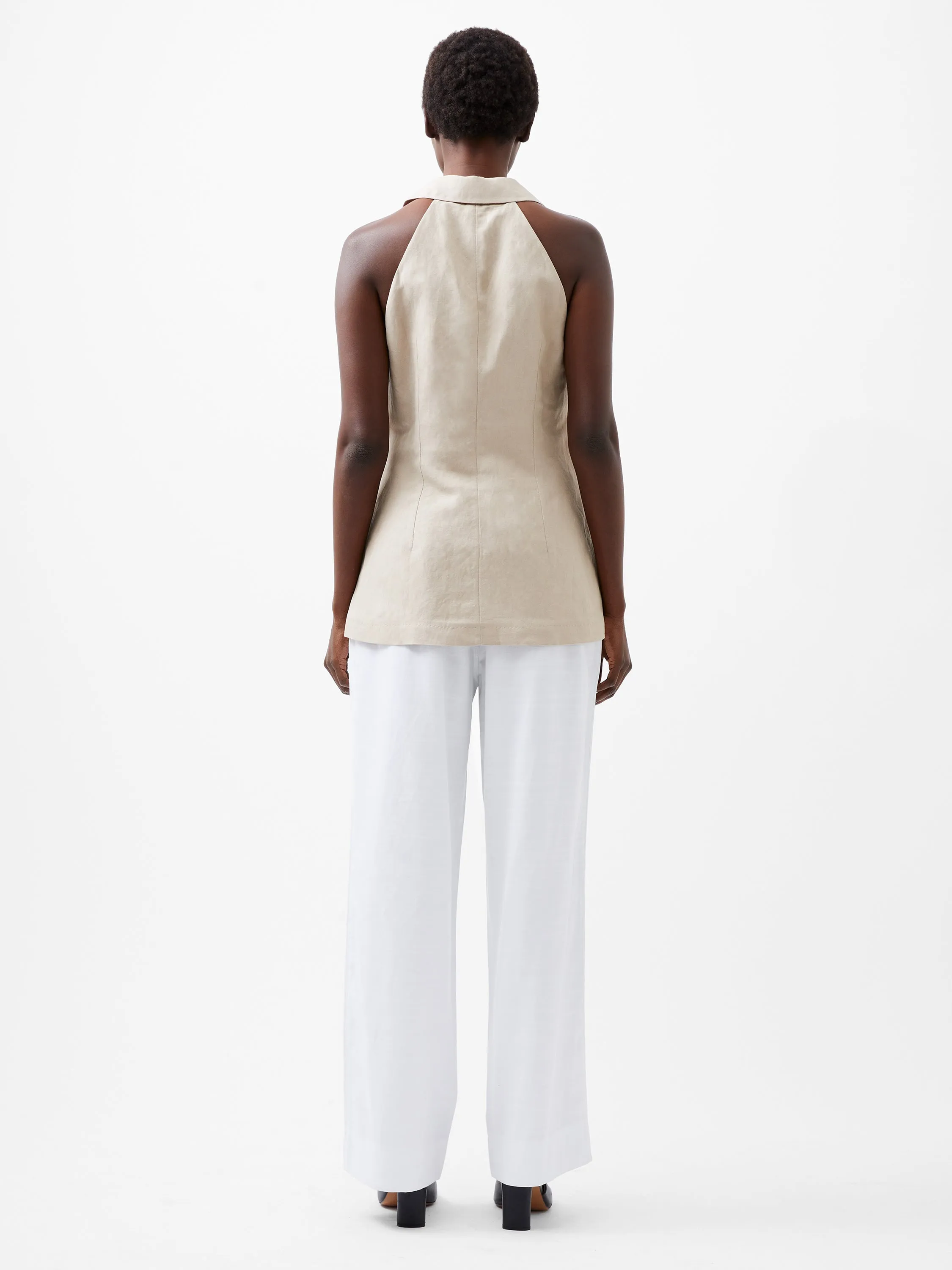 Birdie Linen Halterneck Vest