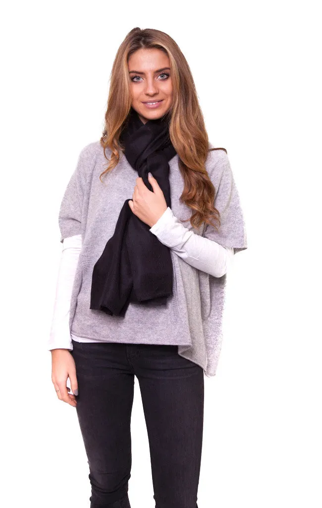 Black Full Cashmere Scarf