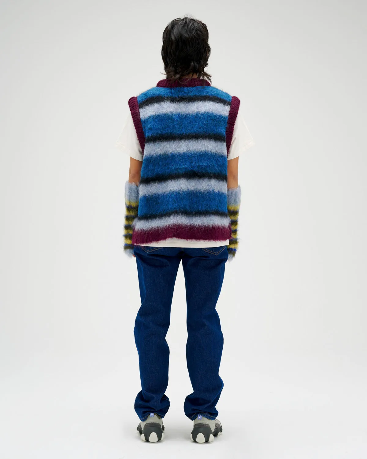 Blurry Lines Alpaca Sweater Vest - Yellow Multi