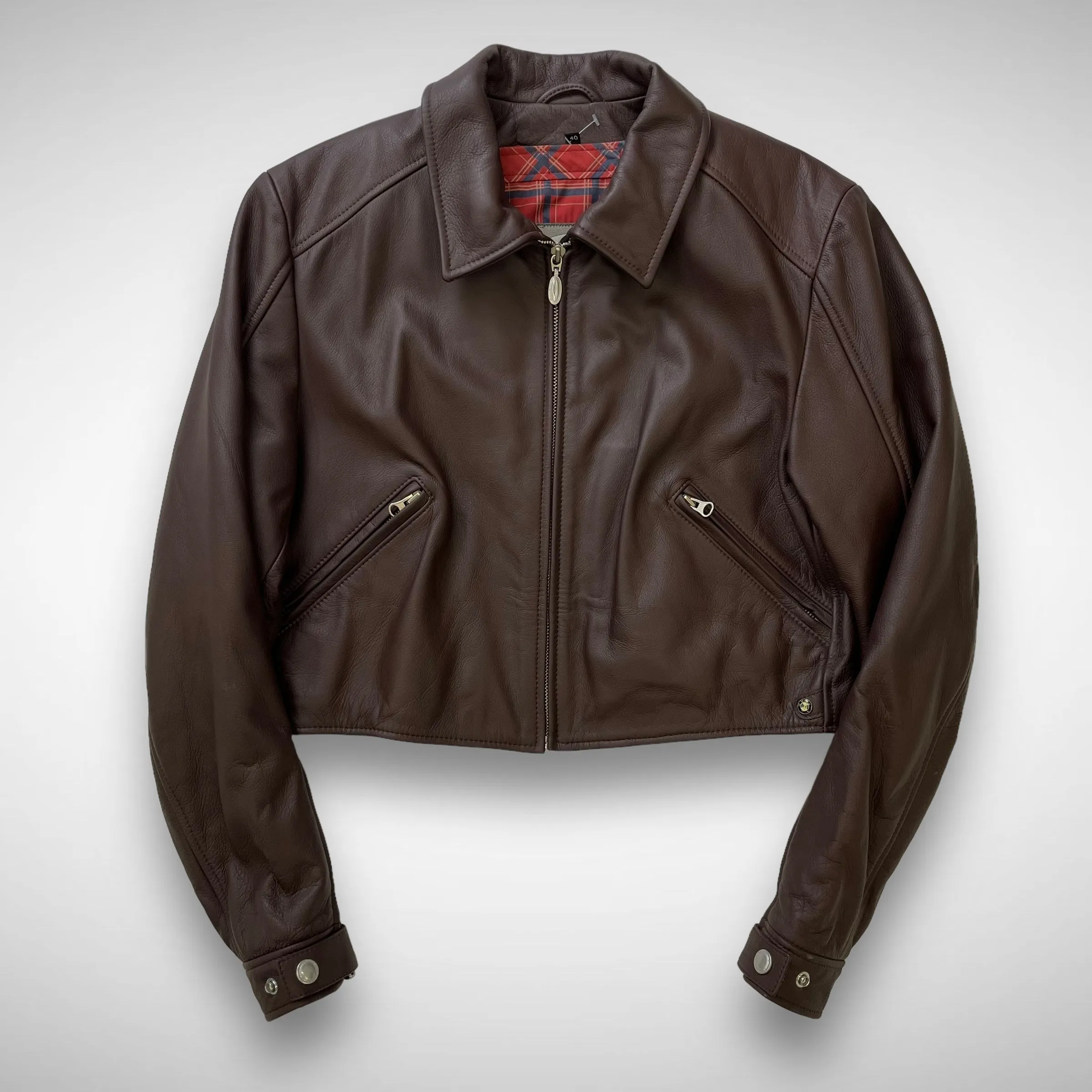 BMW ‘Endeavour’ Leather Cropped Motor Jacket (2000s)