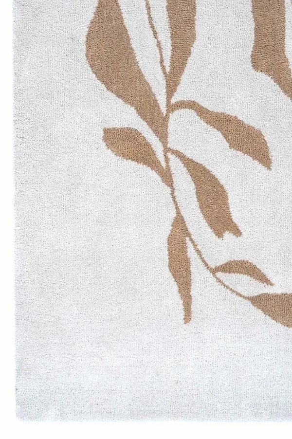 Botanical Wool Rug Runner for Bedroom/Living Area/Home with Anti Slip Backing