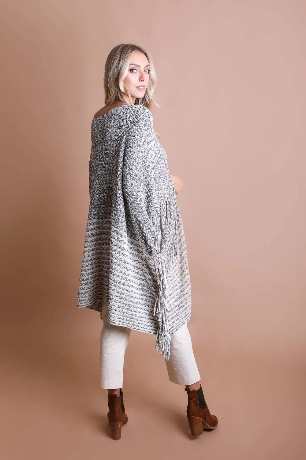 Boucle Knit Poncho