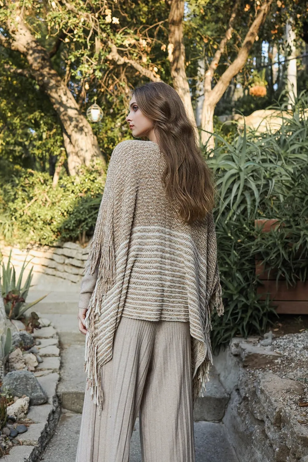 Boucle Knit Poncho