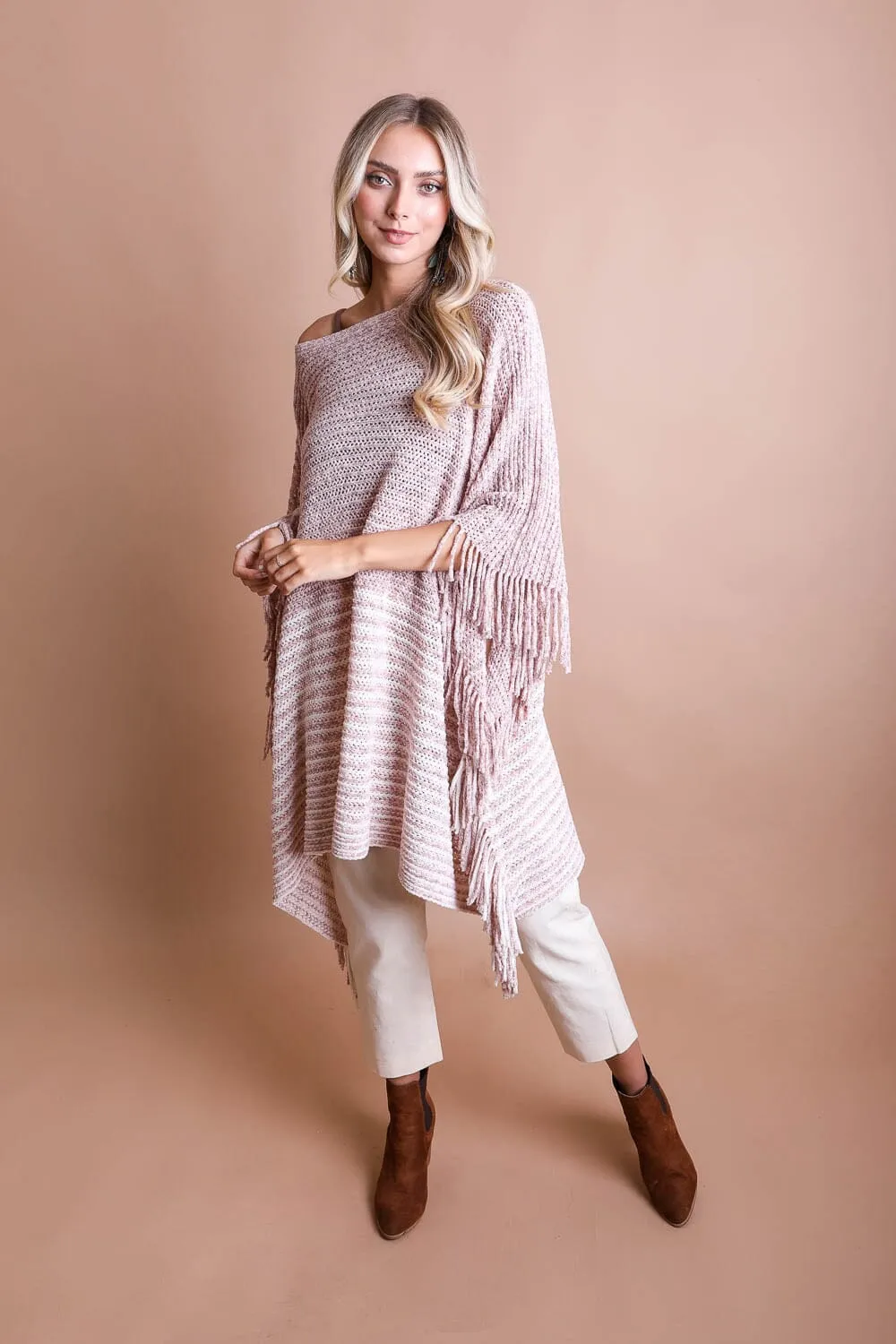 Boucle Knit Poncho