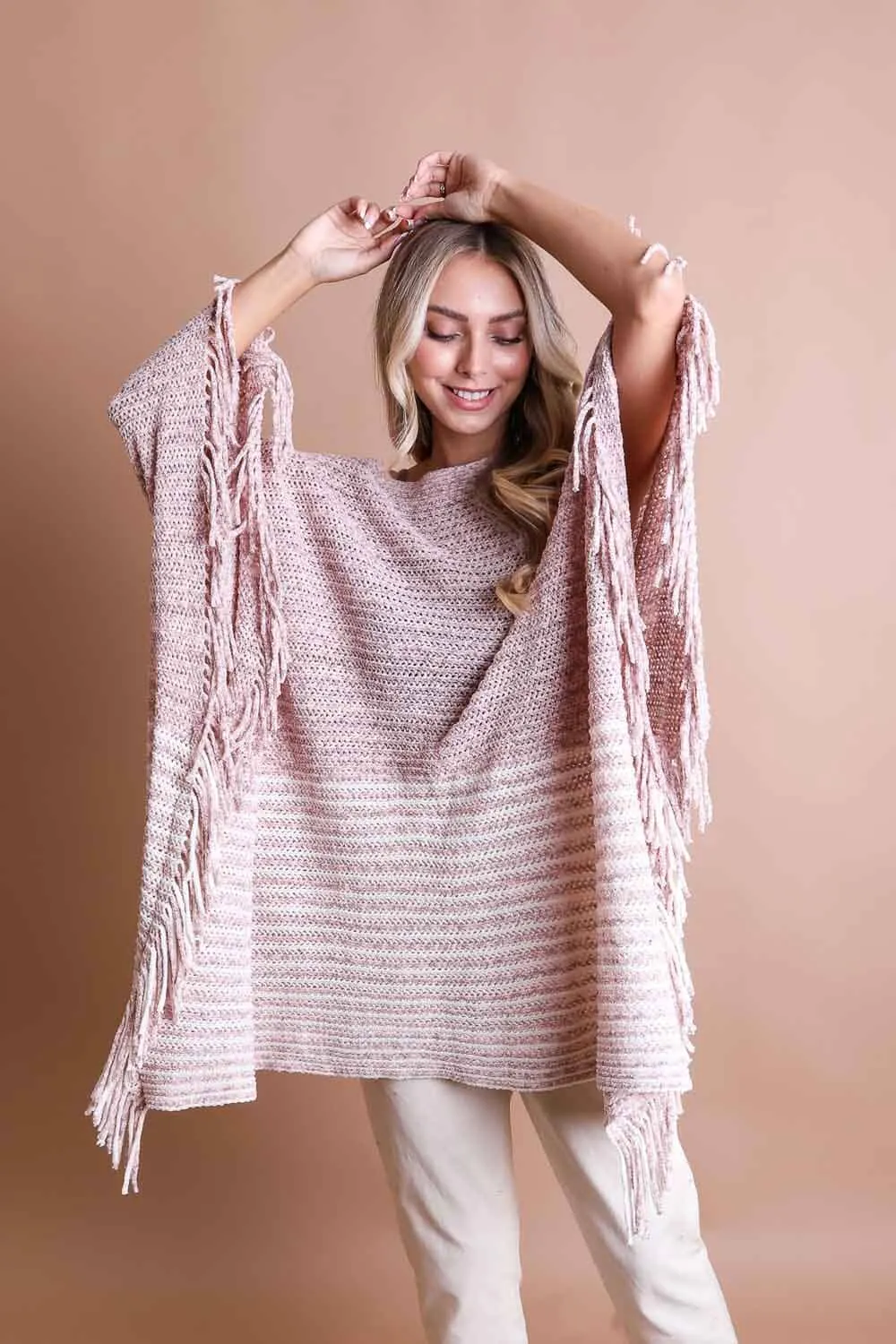 Boucle Knit Poncho