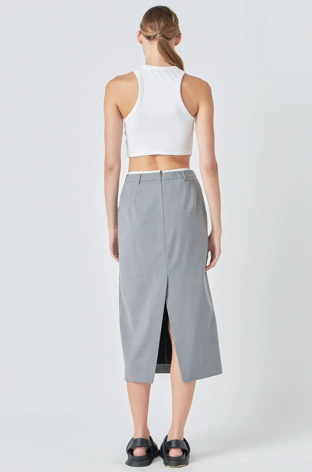 Boxer Waist Maxi Skirt