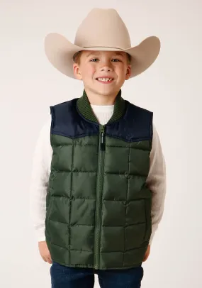 BOYS  QUILTED POLYFILLED VEST POLY FILLED WESTERN VEST