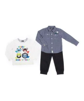 Boys Rock Boys Button-Up 3 Piece Set