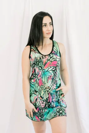 Butterfly Sporty Tank Dress w/ Pockets