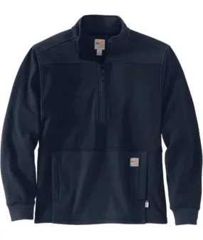 CARHARTT - FR RAIN DEFENDER RELAXED FIT FLEECE PULLOVER, NAVY