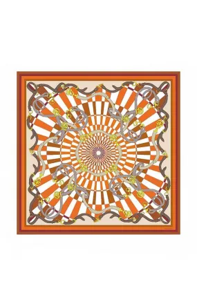 Cashmere Printed Scarf: Firenze Orange