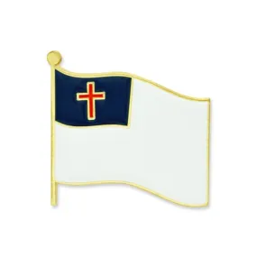 Christian Flag Lapel Pin (Gold Plated)