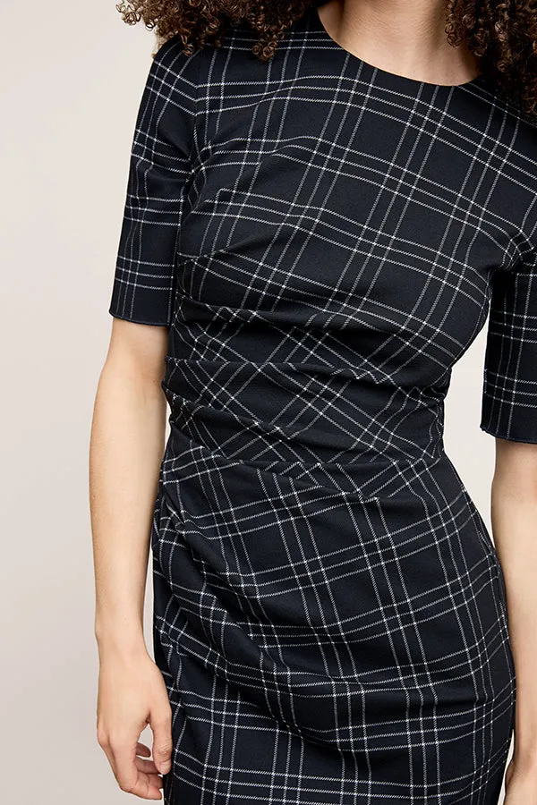 Ciela Dress - Knit Suiting :: Plaid