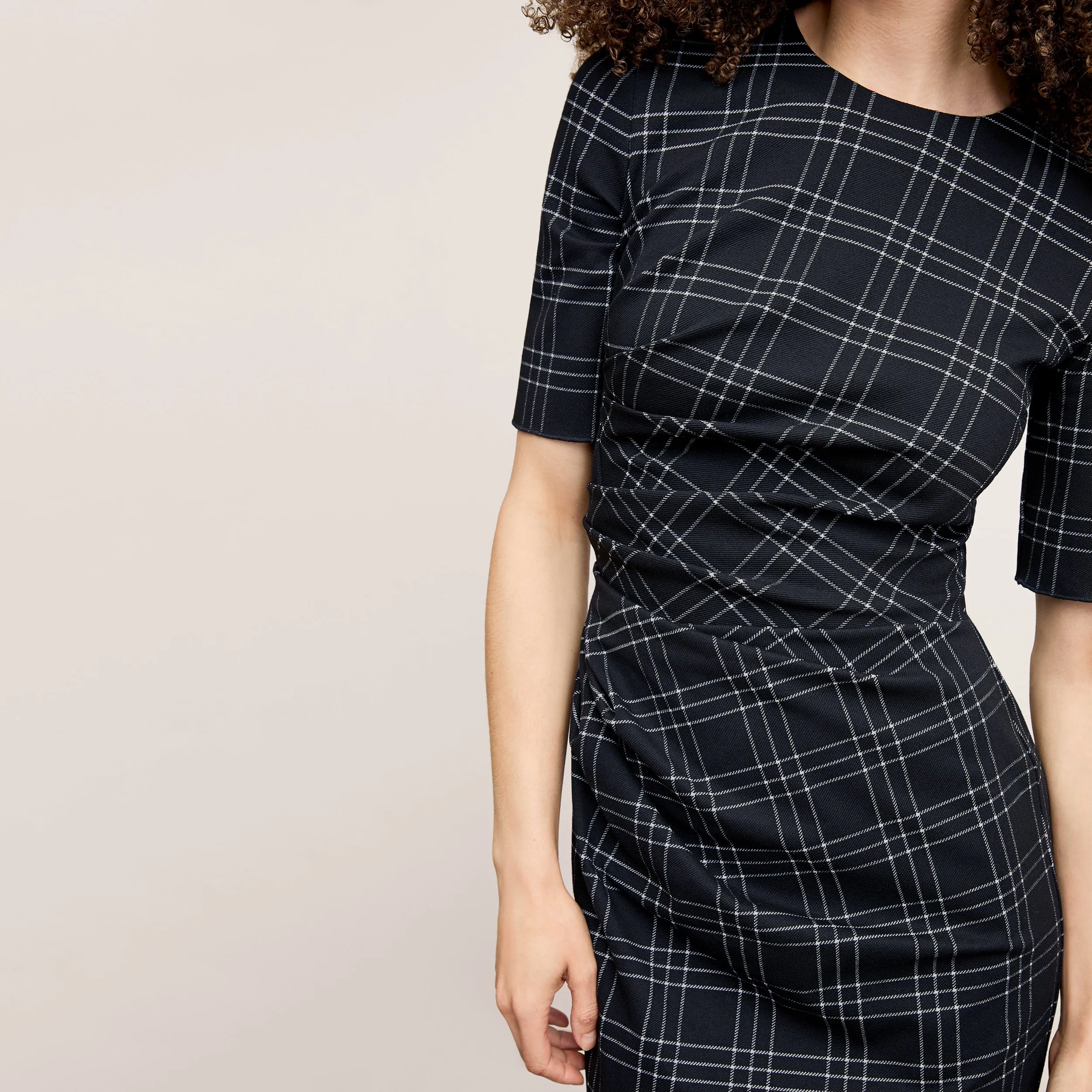 Ciela Dress - Knit Suiting :: Plaid