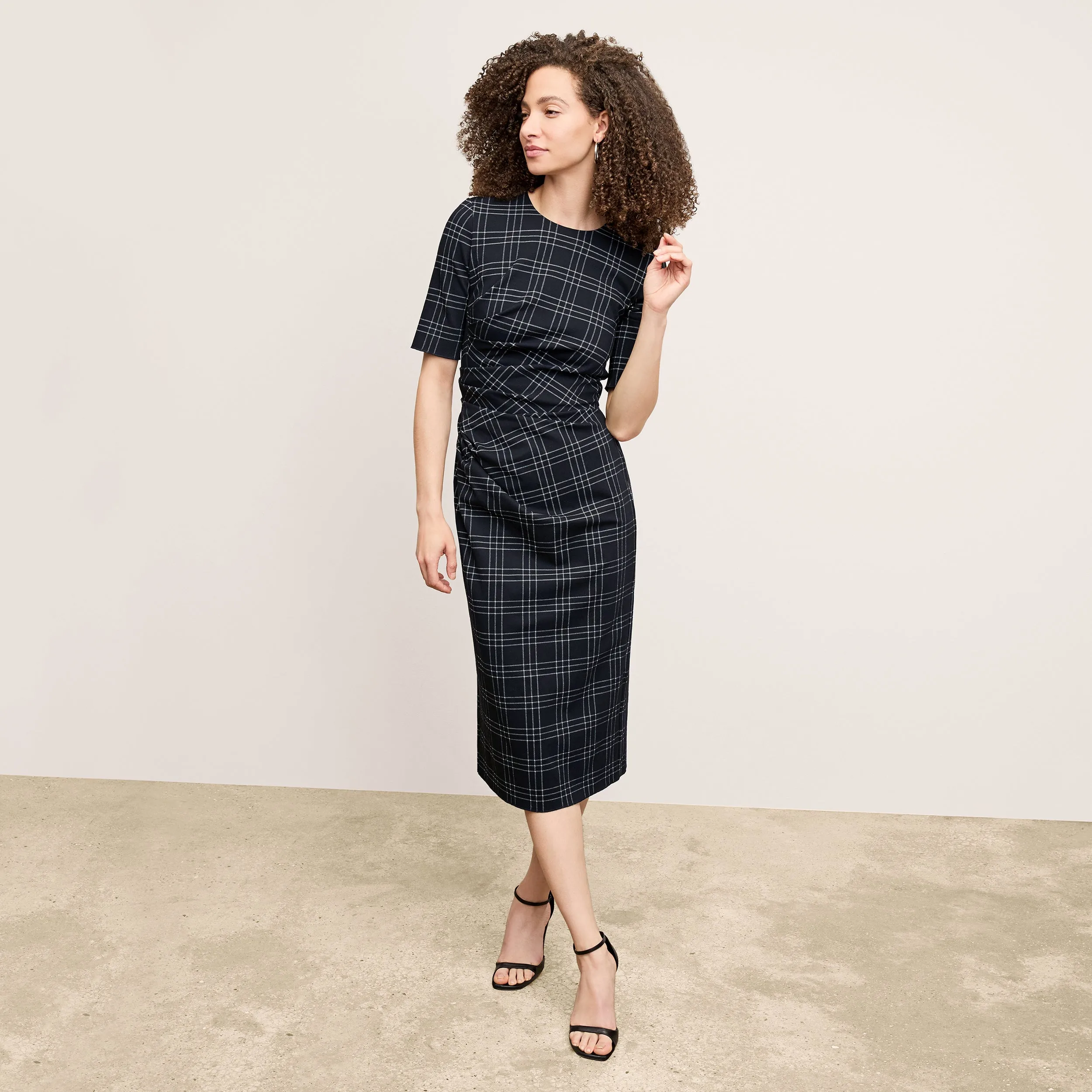 Ciela Dress - Knit Suiting :: Plaid