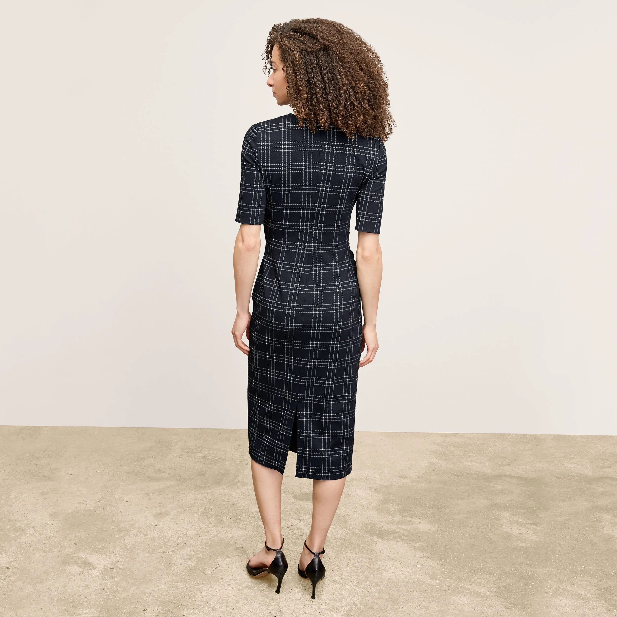 Ciela Dress - Knit Suiting :: Plaid