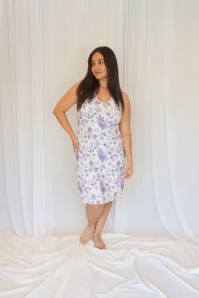 Cozy Purple Floral Night Gown