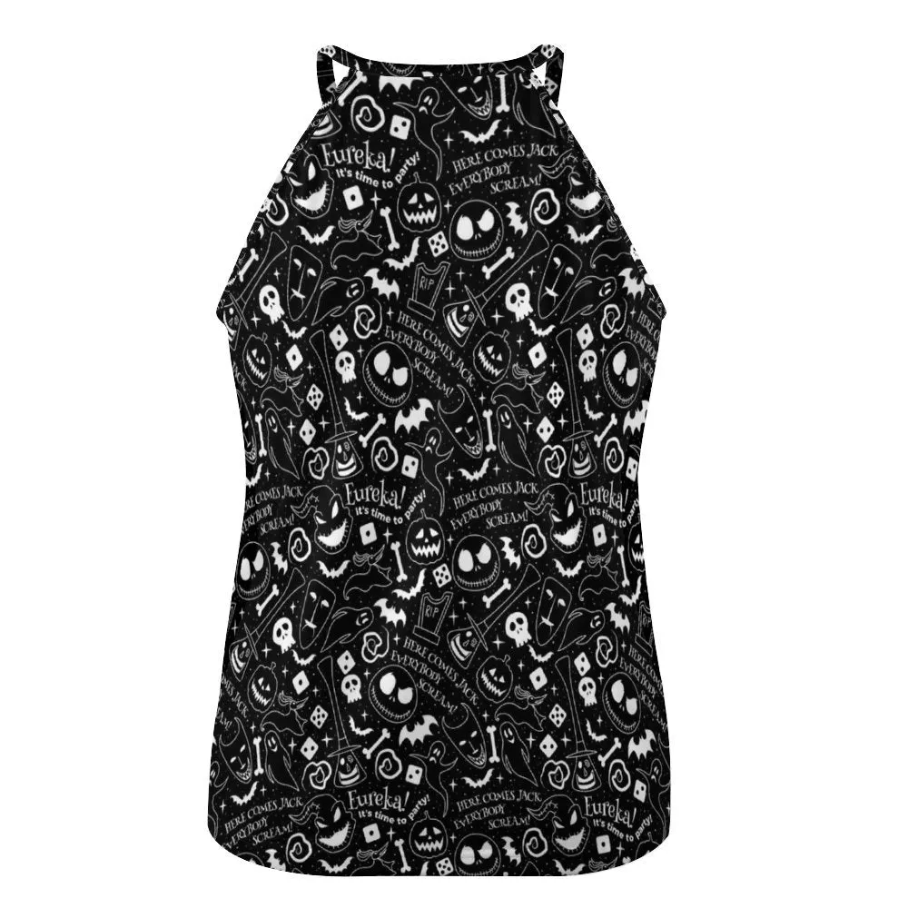 Disney Nightmare Before Christmas Everybody Scream Women's Round-Neck Vest Tank Top