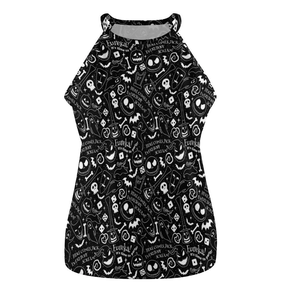 Disney Nightmare Before Christmas Everybody Scream Women's Round-Neck Vest Tank Top