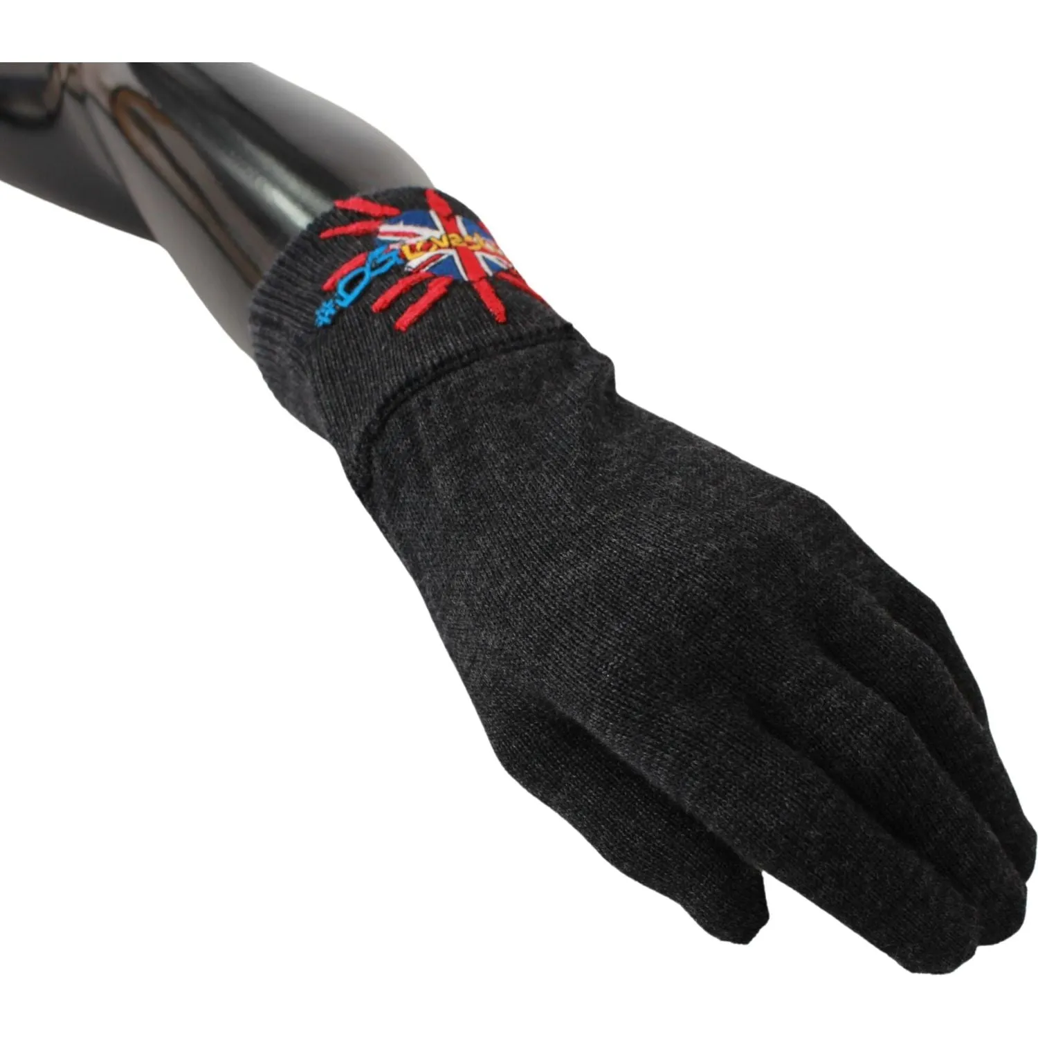 Dolce & Gabbana Gray Virgin Wool Unisex Gloves