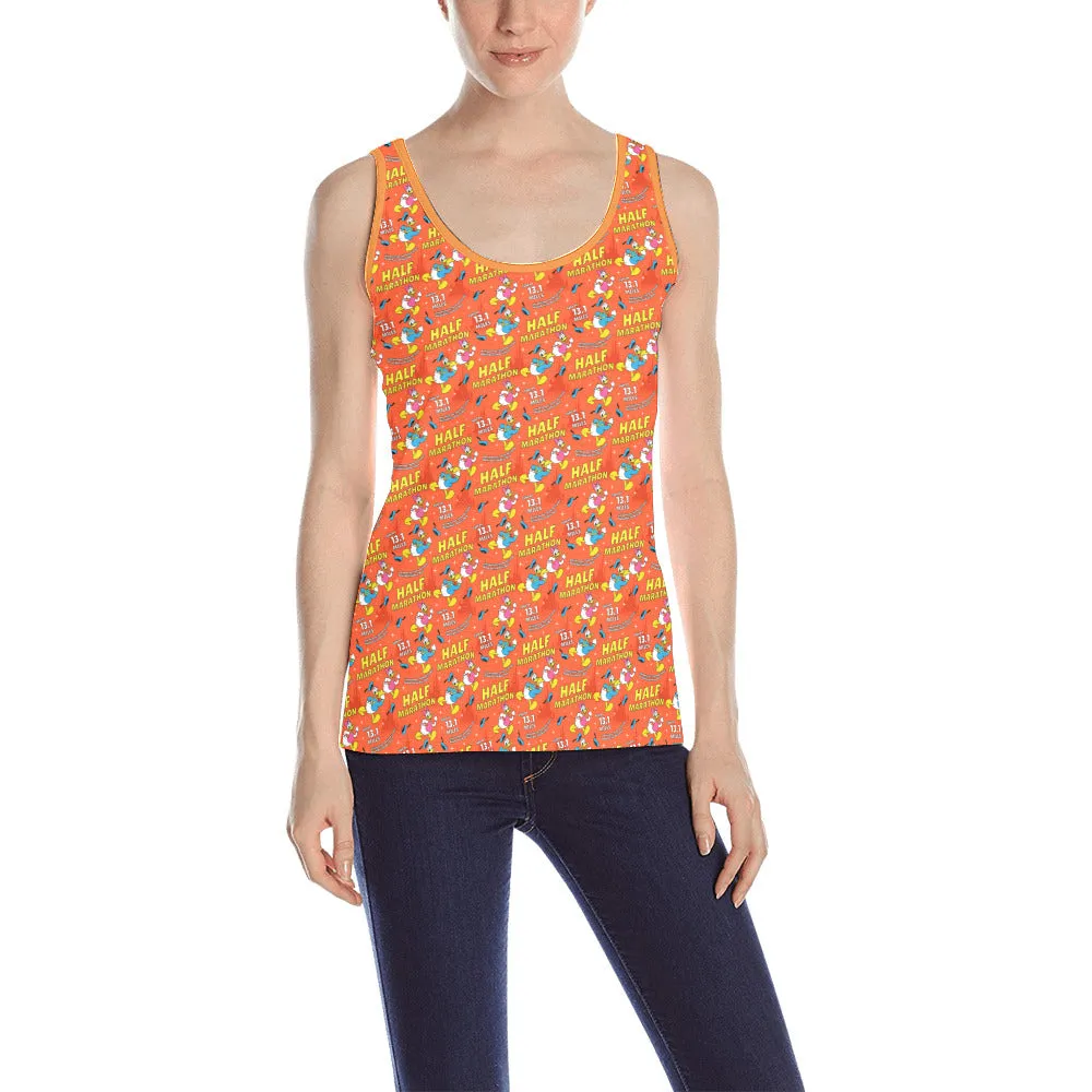 Donald And Daisy Half Marathon All Over Print Athletic Tank Top for Women