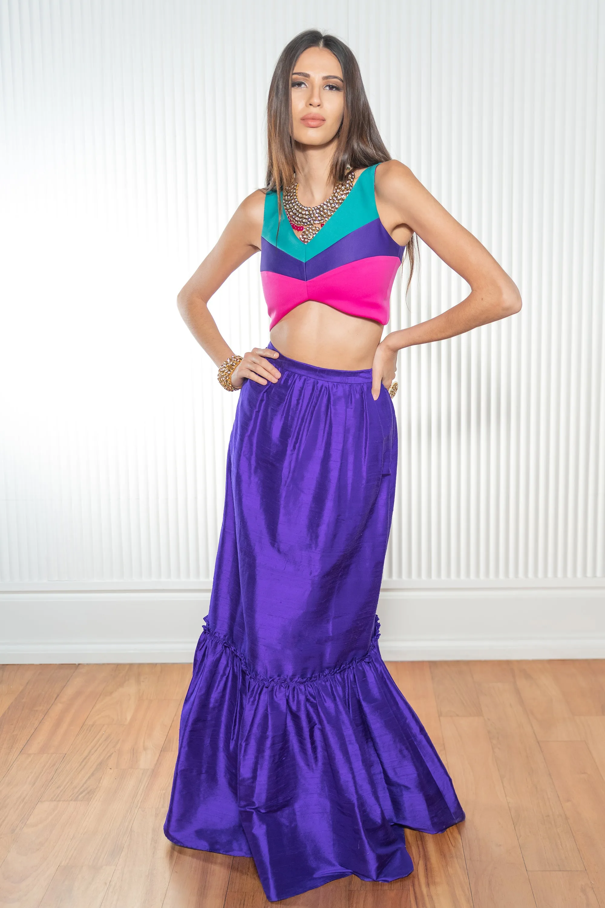 EMILIA Single Tiered Lehenga Skirt (Ready-to-ship)