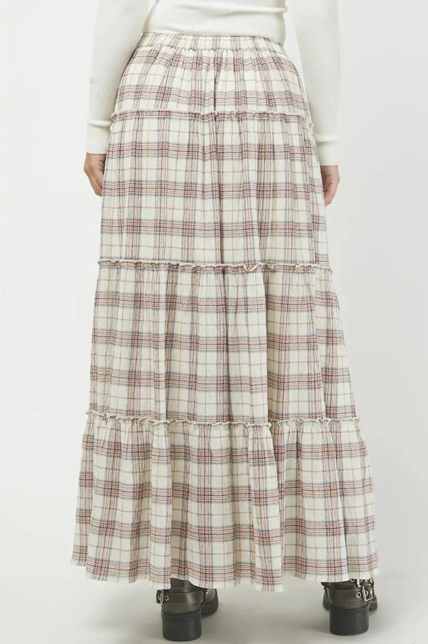 Emma Plaid Maxi Skirt