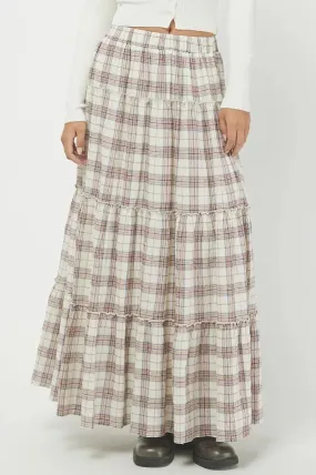 Emma Plaid Maxi Skirt