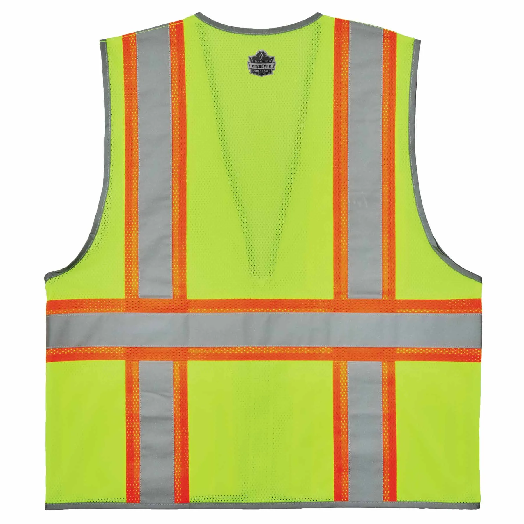 Ergodyne 24568 8246Z-S 4XL Lime Class 2 Two-Tone Mesh Vest - Single Size