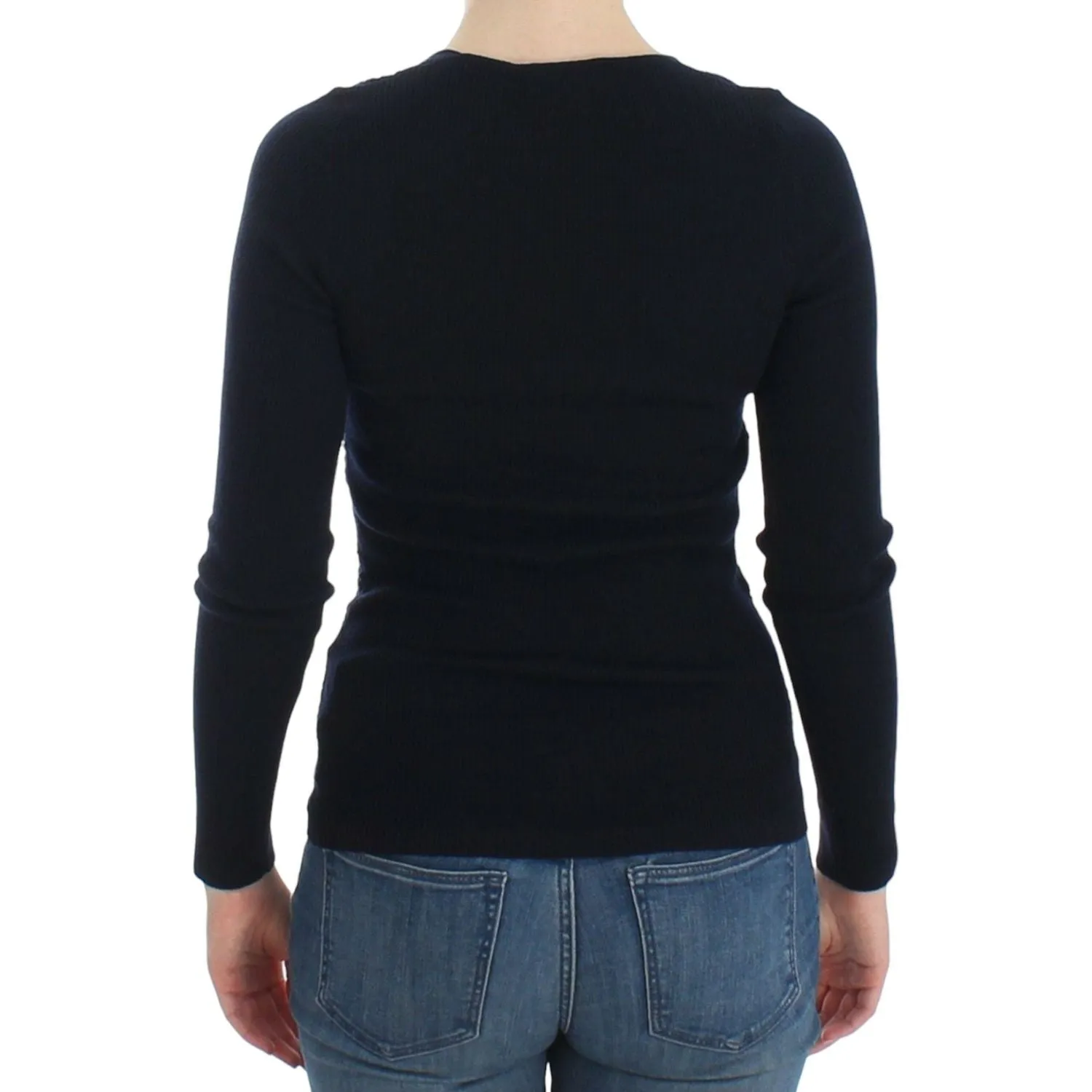 Ermanno Scervino Chic Blue Wool Blend Sweater