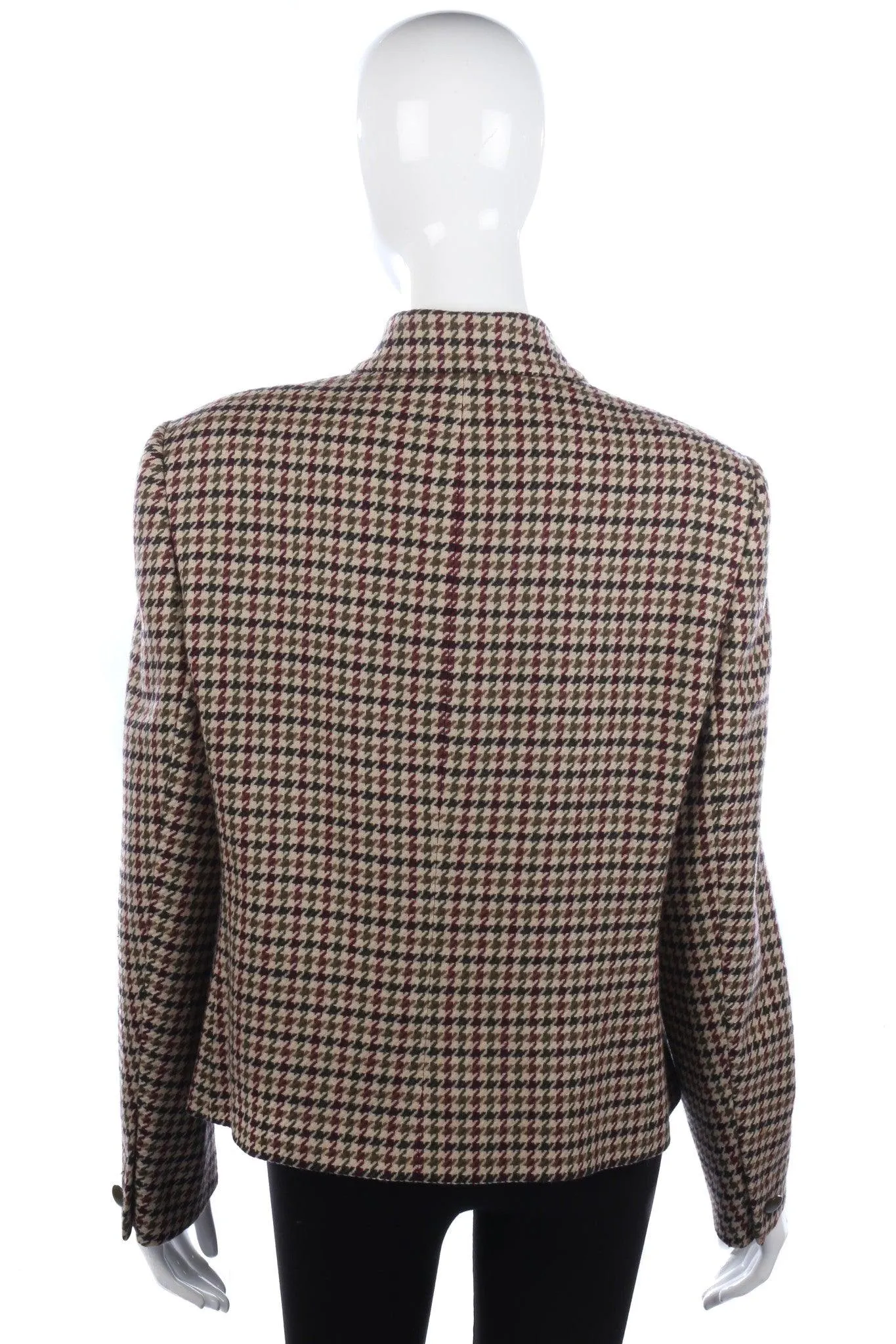 Fabulous Aquascutum Jacket Brown Tones Check Size 12